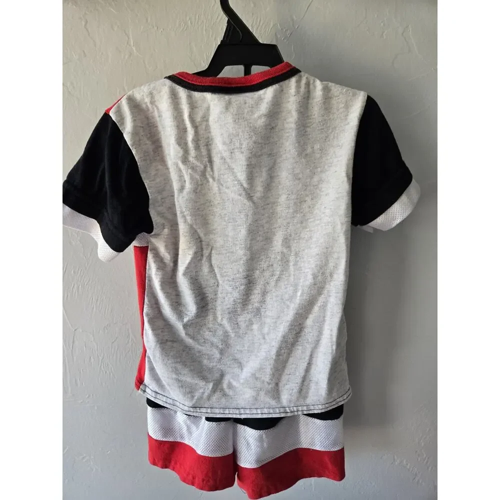 Vintage 1997 Looney Tunes Taz Basketball Shirt Shorts Set Kids 4/5 Warner Bros